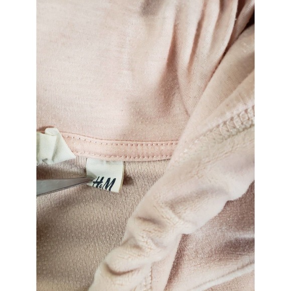 H&M Sweater Womens Small Fleece Hoodie Polyester‎ Full Zip Long Sleeve Velvet - Picture 8 of 16